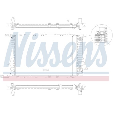 Nissen Nissens Radiator, 60476 60476